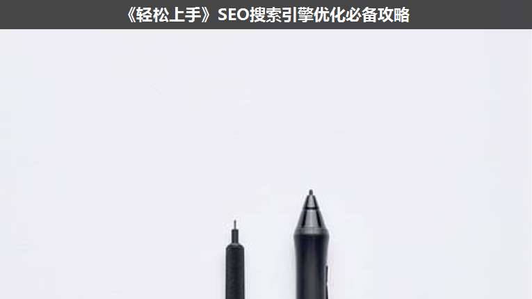 《輕松上手》SEO搜索引擎優(yōu)化必備攻略