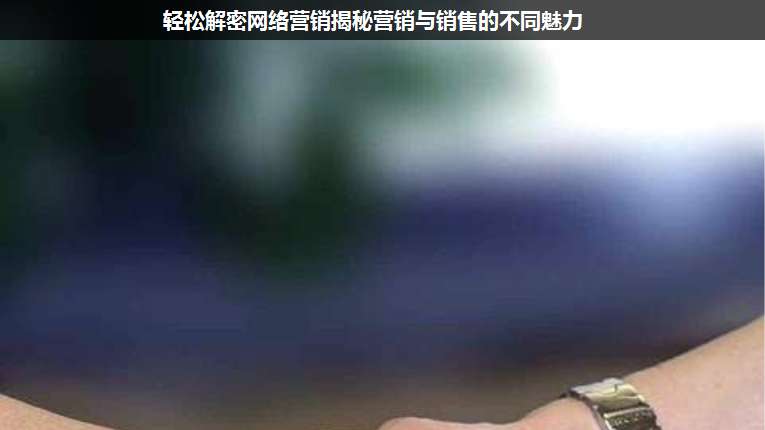 輕松解密網(wǎng)絡(luò)營銷揭秘營銷與銷售的不同魅力